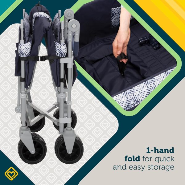 Safety 1st Summit 4-Seater Wagon Stroller with Canopy in Navy Ink - Image 3