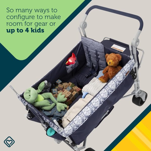 Safety 1st Summit 4-Seater Wagon Stroller with Canopy in Navy Ink - Image 5