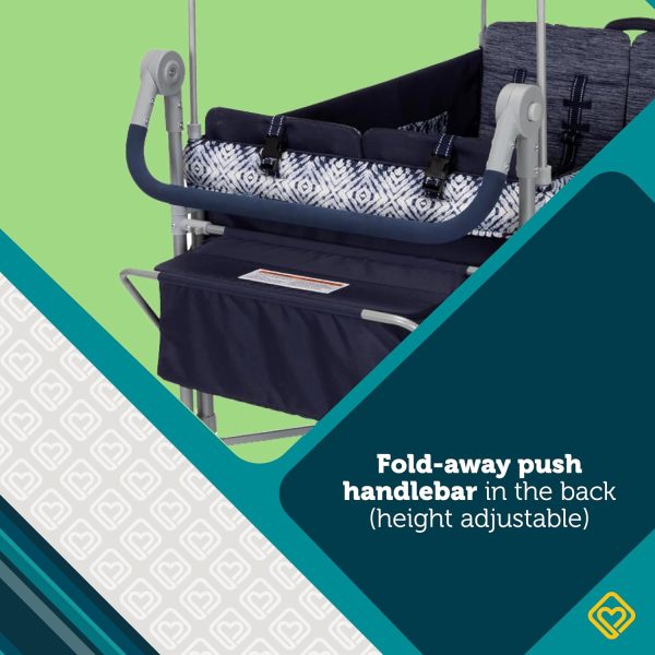 Safety 1st Summit 4-Seater Wagon Stroller with Canopy in Navy Ink - Image 7