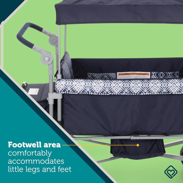 Safety 1st Summit 4-Seater Wagon Stroller with Canopy in Navy Ink - Image 8