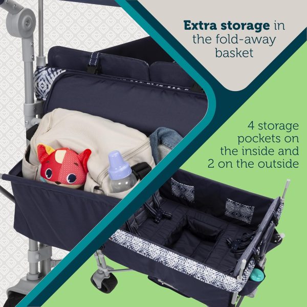 Safety 1st Summit 4-Seater Wagon Stroller with Canopy in Navy Ink - Image 9