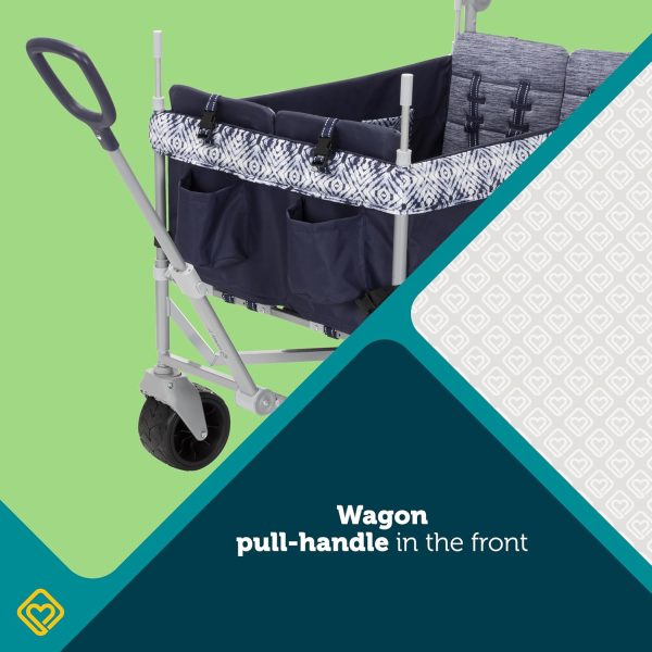Safety 1st Summit 4-Seater Wagon Stroller with Canopy in Navy Ink - Image 10