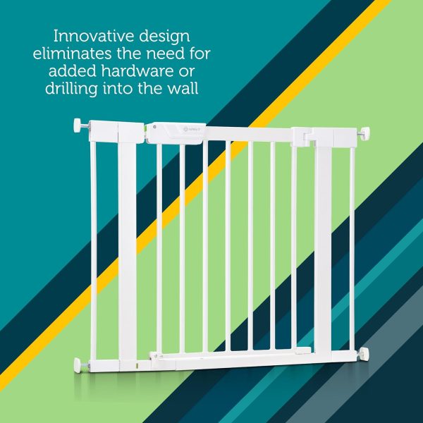 Safety 1st Pressure Mounted Baby Gates for Doorways with SecureTech, Baby Gate with Door, Pet-Friendly Design, No Drilling, 29-38" - Image 3