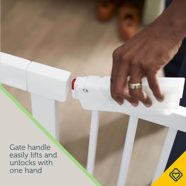 Safety 1st Pressure Mounted Baby Gates for Doorways with SecureTech, Baby Gate with Door, Pet-Friendly Design, No Drilling, 29-38" - Image 4