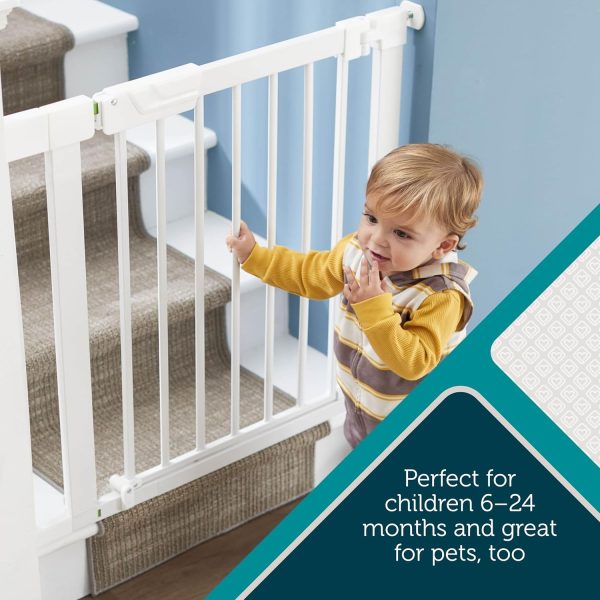 Safety 1st Pressure Mounted Baby Gates for Doorways with SecureTech, Baby Gate with Door, Pet-Friendly Design, No Drilling, 29-38" - Image 6