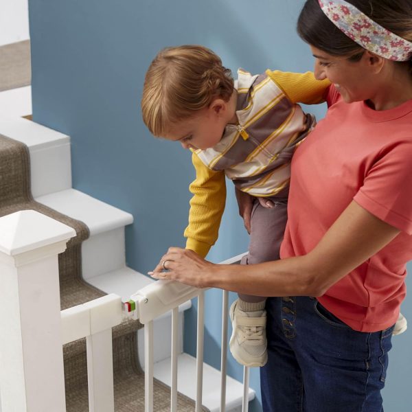 Safety 1st Pressure Mounted Baby Gates for Doorways with SecureTech, Baby Gate with Door, Pet-Friendly Design, No Drilling, 29-38" - Image 9