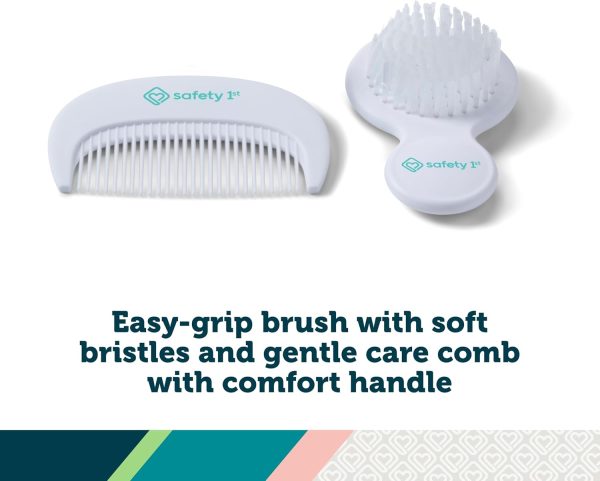 Safety 1st Deluxe Baby Healthcare and Grooming Kit, Pyramids Aqua, Newborn Baby Essentials, One Size, 24 Pieces - Image 5