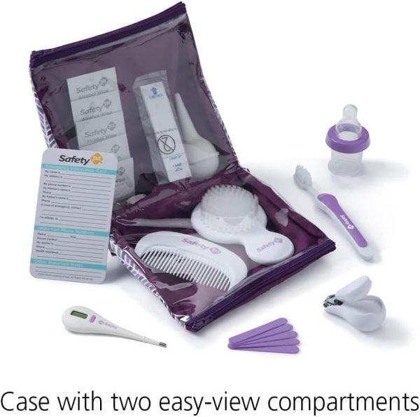 Safety 1st Deluxe Baby Healthcare and Grooming Kit, Pyramids Aqua, Newborn Baby Essentials, One Size, 24 Pieces - Image 16
