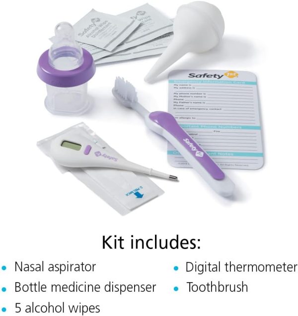 Safety 1st Deluxe Baby Healthcare and Grooming Kit, Pyramids Aqua, Newborn Baby Essentials, One Size, 24 Pieces - Image 17
