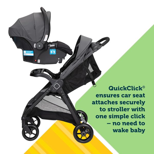 Safety 1st Smooth Ride Travel System Stroller and Car Seat OnBoard™ FLX - Efficient Infant Car Seat Stroller and Infant Car Seat and Stroller Combo, Black Cherry - Image 5