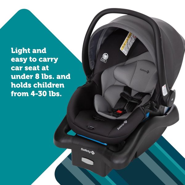 Safety 1st Smooth Ride Travel System Stroller and Car Seat OnBoard™ FLX - Efficient Infant Car Seat Stroller and Infant Car Seat and Stroller Combo, Black Cherry - Image 6