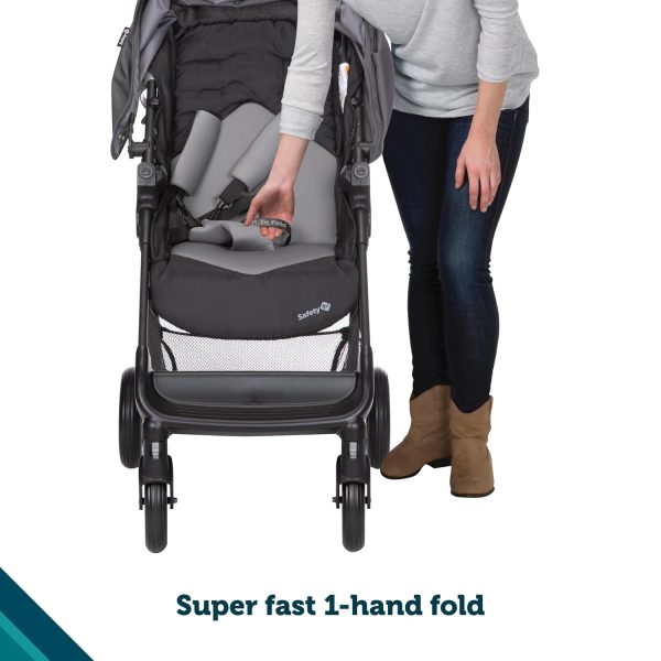 Safety 1st Smooth Ride Travel System Stroller and Car Seat OnBoard™ FLX - Efficient Infant Car Seat Stroller and Infant Car Seat and Stroller Combo, Black Cherry - Image 7