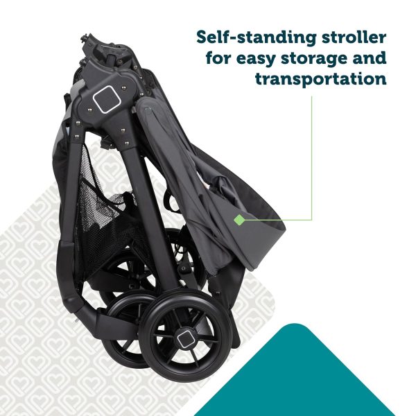 Safety 1st Smooth Ride Travel System Stroller and Car Seat OnBoard™ FLX - Efficient Infant Car Seat Stroller and Infant Car Seat and Stroller Combo, Black Cherry - Image 18