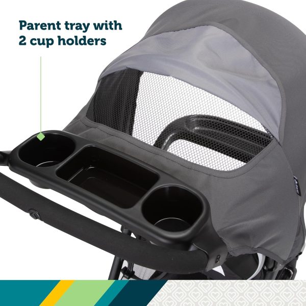 Safety 1st Smooth Ride Travel System Stroller and Car Seat OnBoard™ FLX - Efficient Infant Car Seat Stroller and Infant Car Seat and Stroller Combo, Black Cherry - Image 20